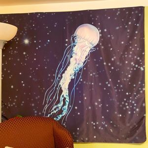 Silky Jellyfish Tapestry 50”x57”